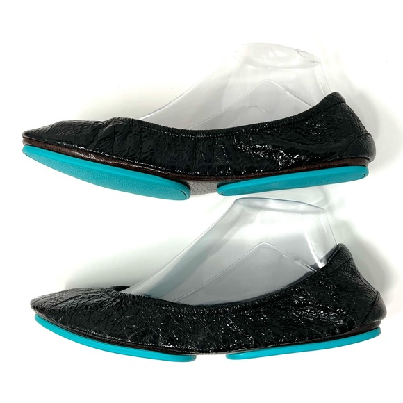Tieks Black Patent Croc Embossed Ballet Flats Size 9 - Picture 5 of 8